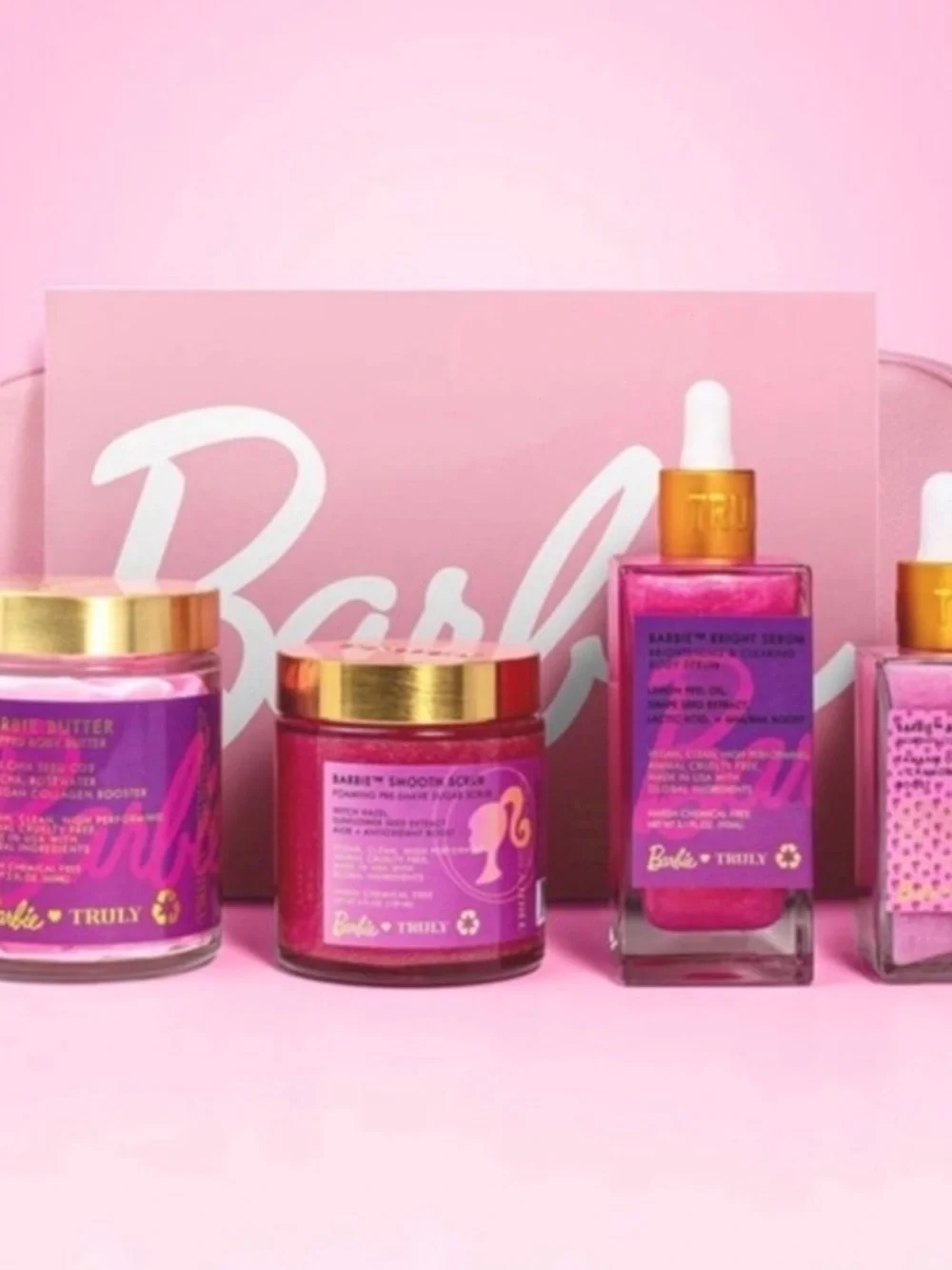 DISCONTINUED Truly x Barbie Limited Edition Full Set NIB-A BARBIE ROBE INCLUDED! - Picture 5 of 12